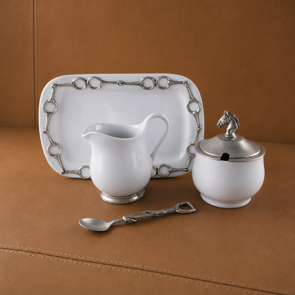 Equestrian Sugar and Creamer Set 3