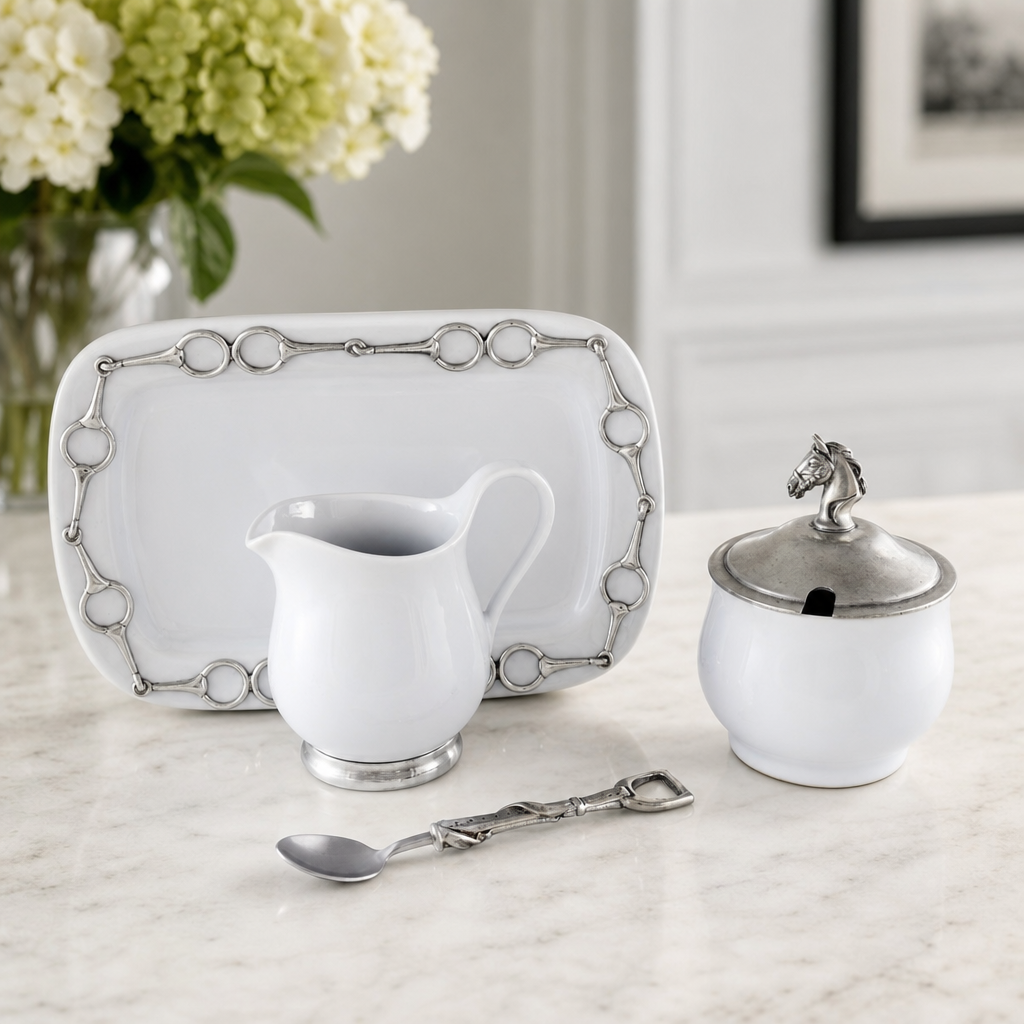 Equestrian Sugar and Creamer Set 11