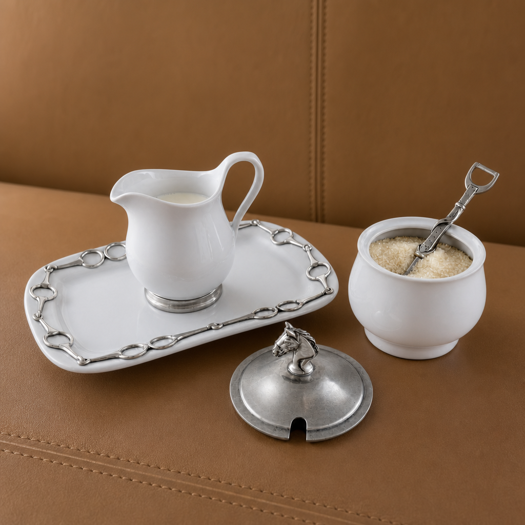 Equestrian Sugar and Creamer Set 4