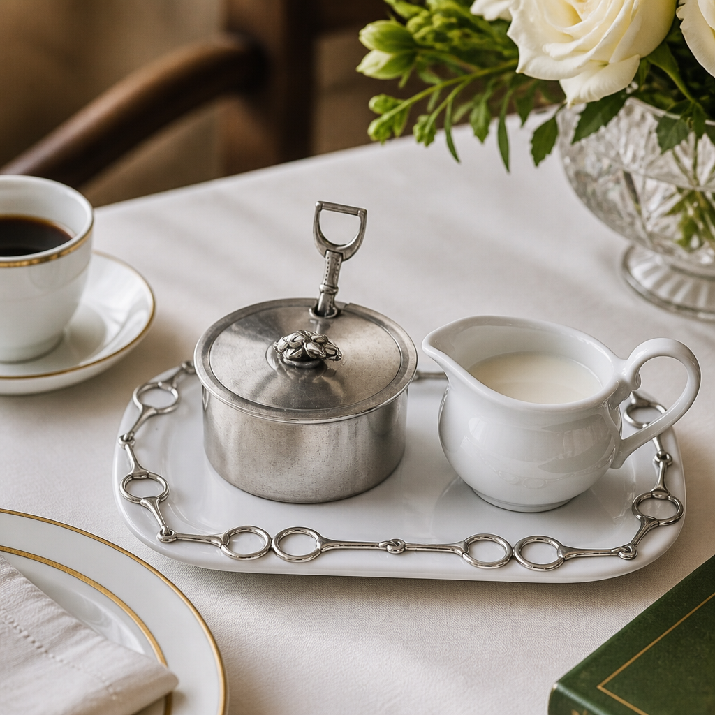 Equestrian Sugar and Creamer Set 9
