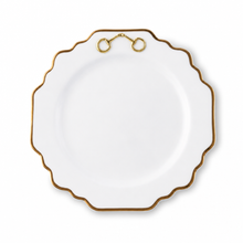 Gold Bit Bone China Scallop Salad Plate Gold Rim 1