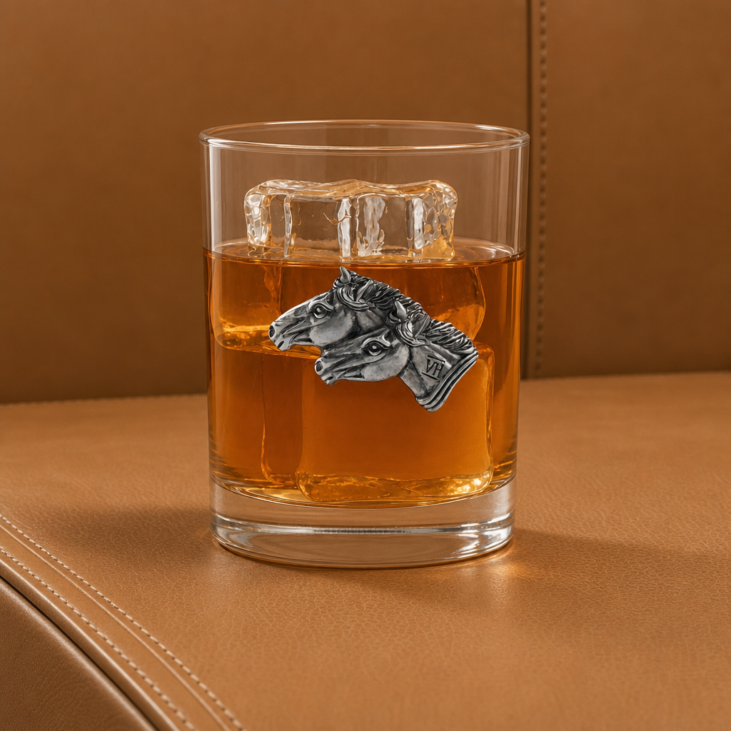 Running Horse Double Old Fashion Bar Glass 1