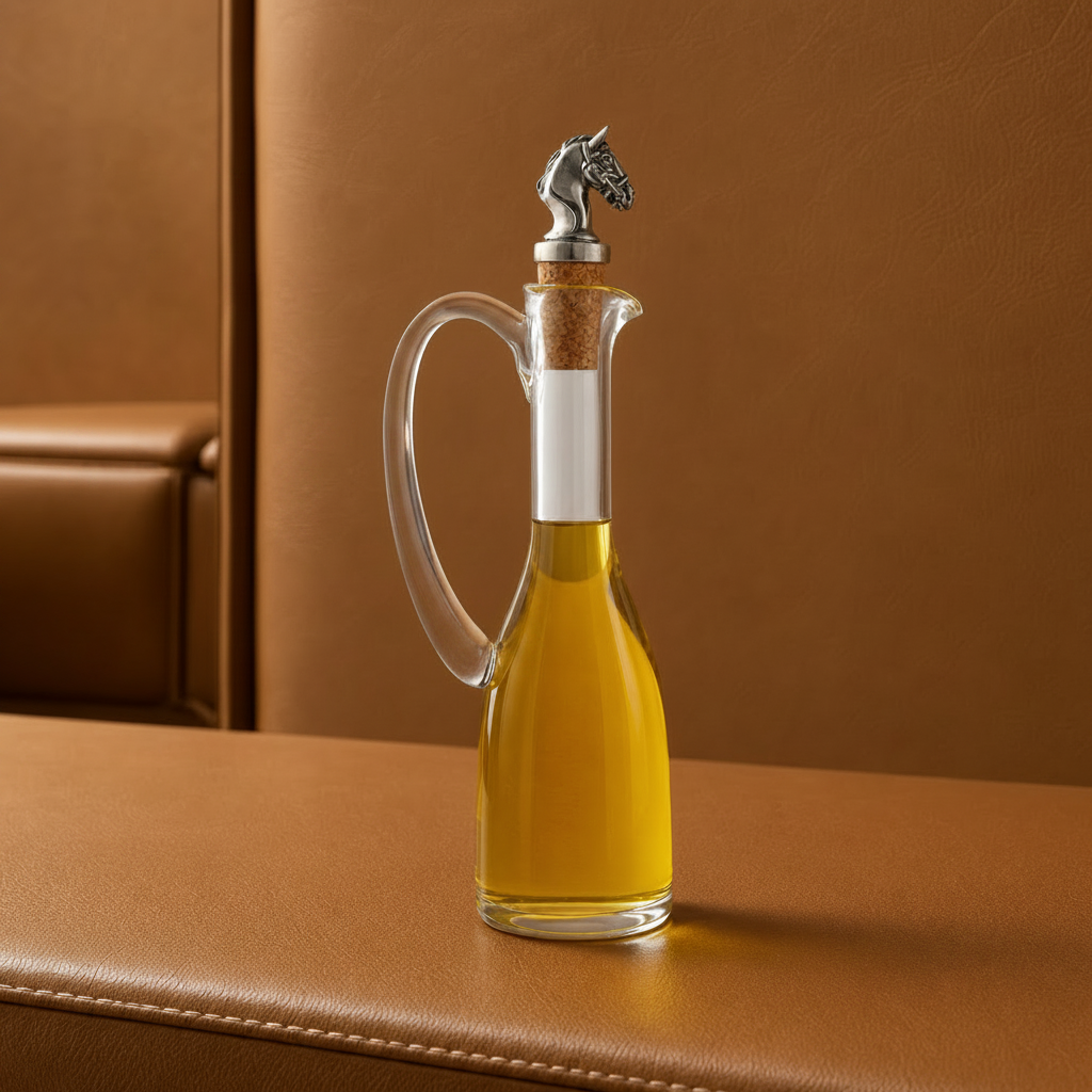 Cruet Bottle with Horse Head Cork Stopper 2