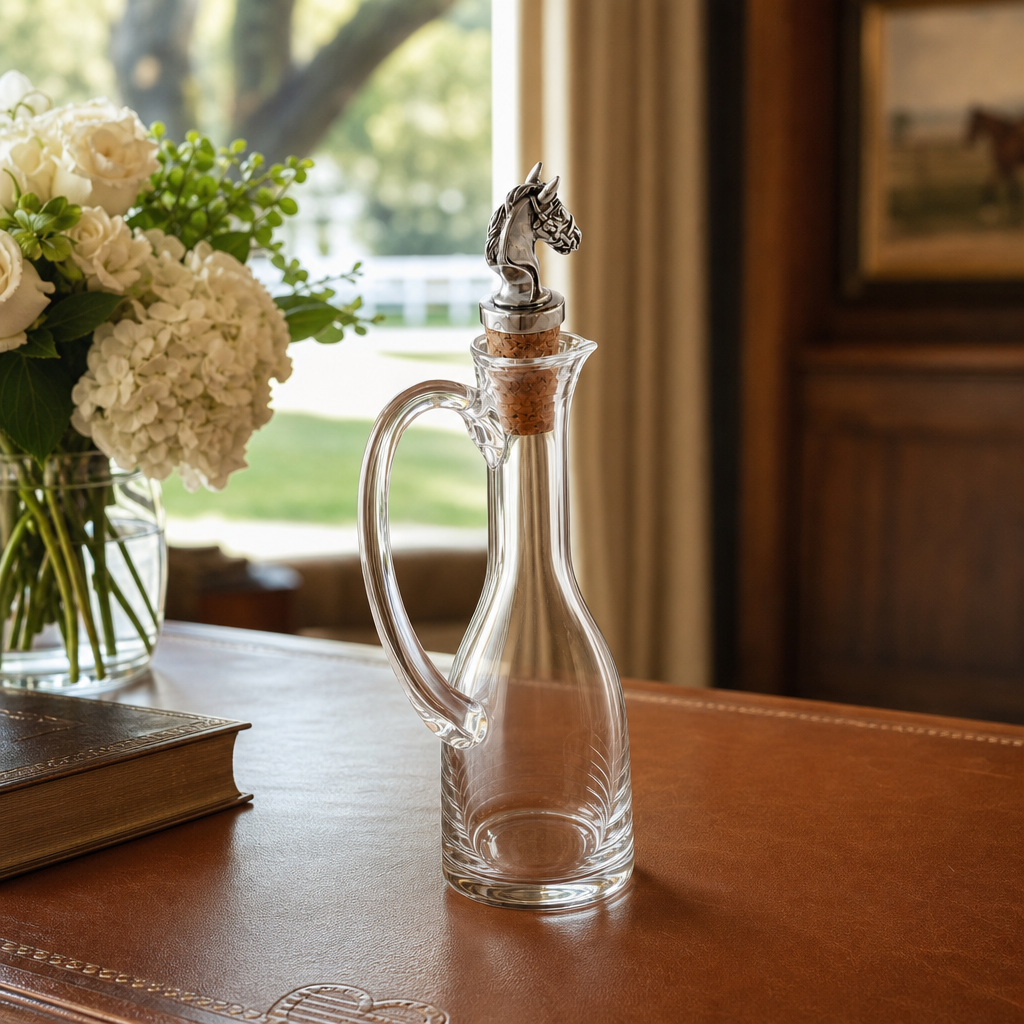 Cruet Bottle with Horse Head Cork Stopper 9