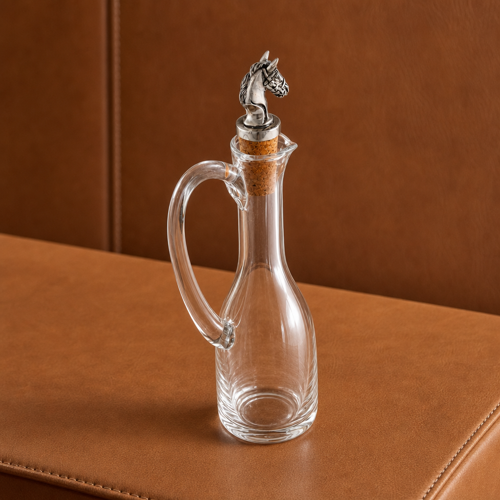 Cruet Bottle with Horse Head Cork Stopper 5
