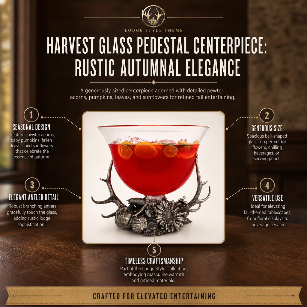 Harvest Glass Pedestal Centerpiece 11