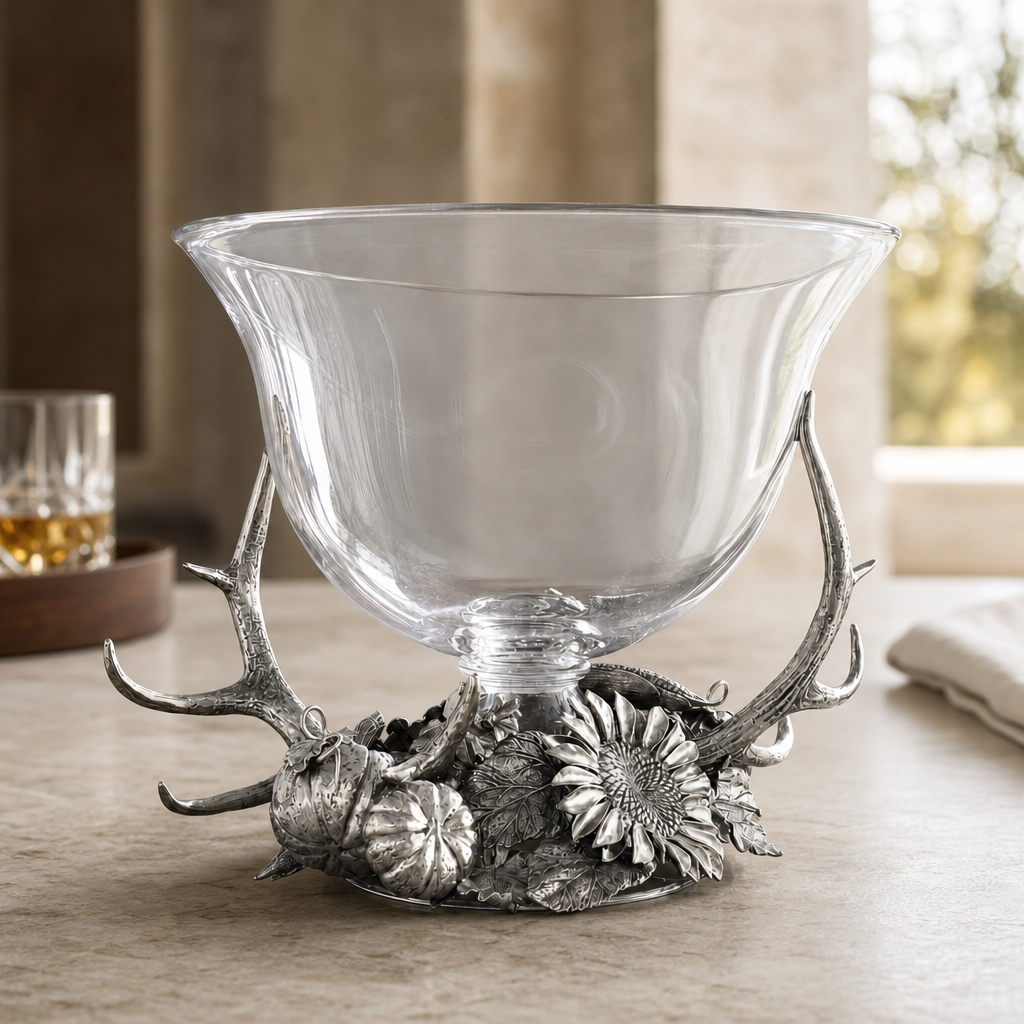 Harvest Glass Pedestal Centerpiece 3