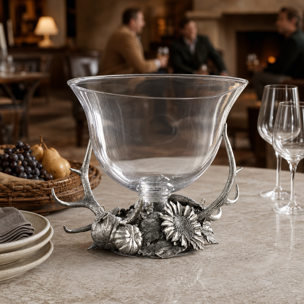 Harvest Glass Pedestal Centerpiece 7