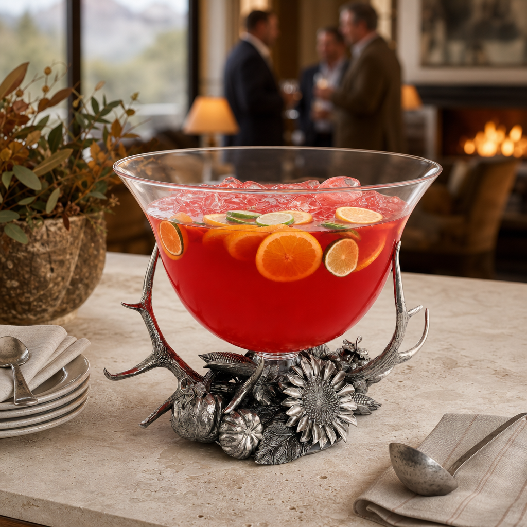 Harvest Glass Pedestal Centerpiece 9
