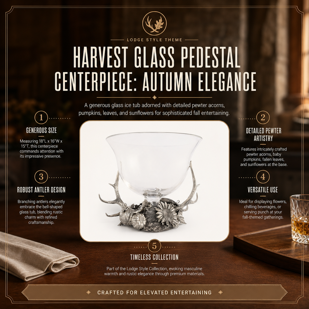 Harvest Glass Pedestal Centerpiece 1