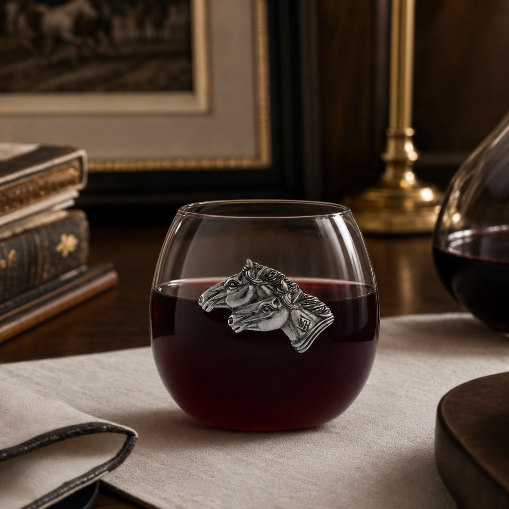 Running Horse Stemless Wine Glass 2