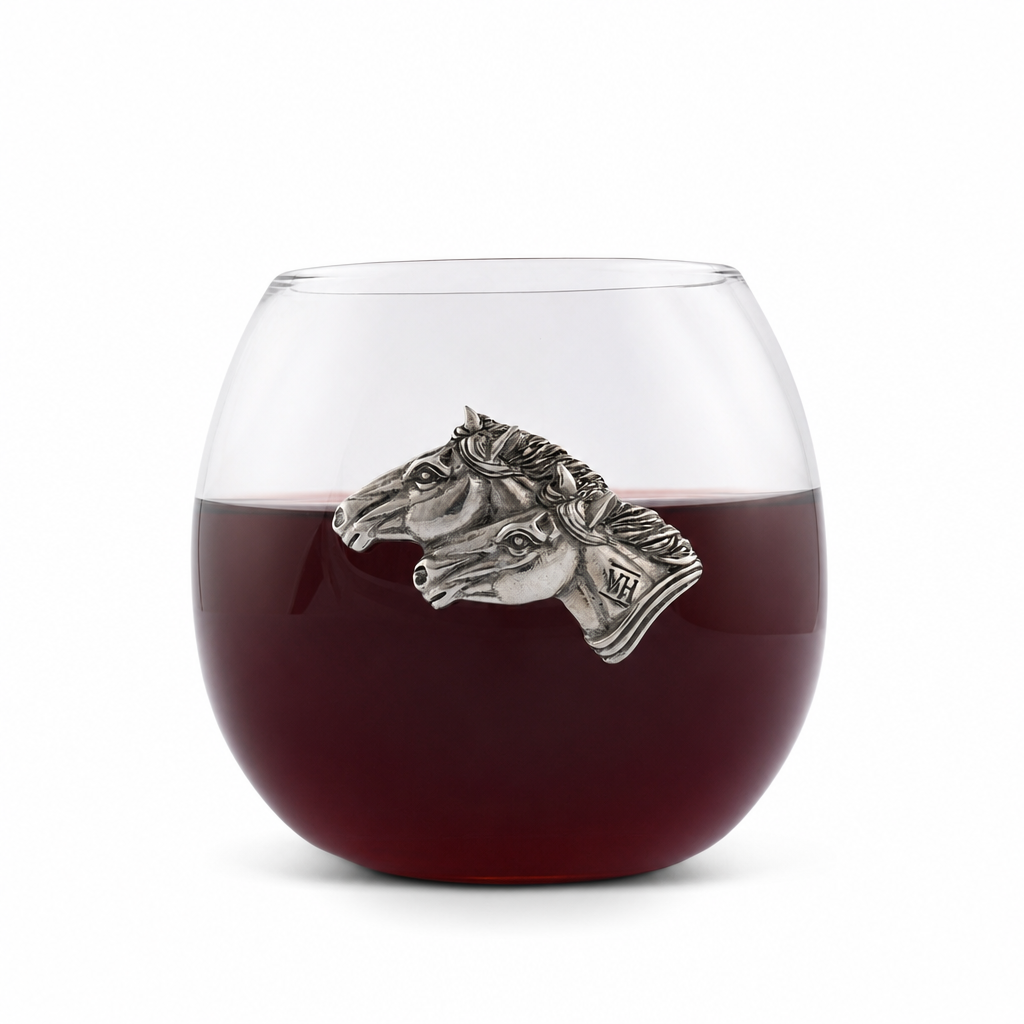 Running Horse Stemless Wine Glass 1