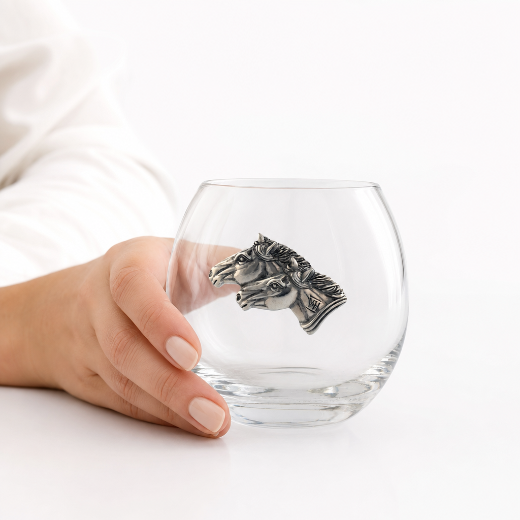 Running Horse Stemless Wine Glass 8