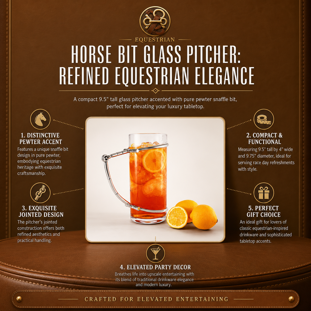 Horse Bit Glass Pitcher 11