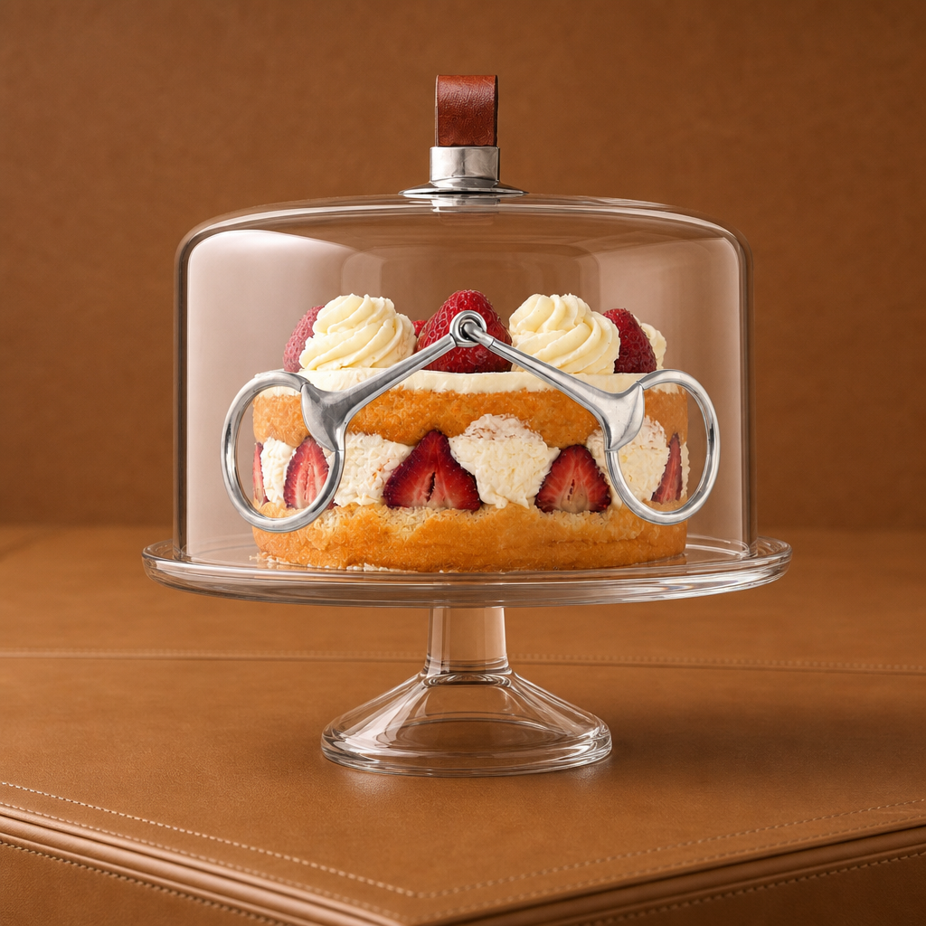 Horse Bit Glass Covered Cake / Dessert Stand 2