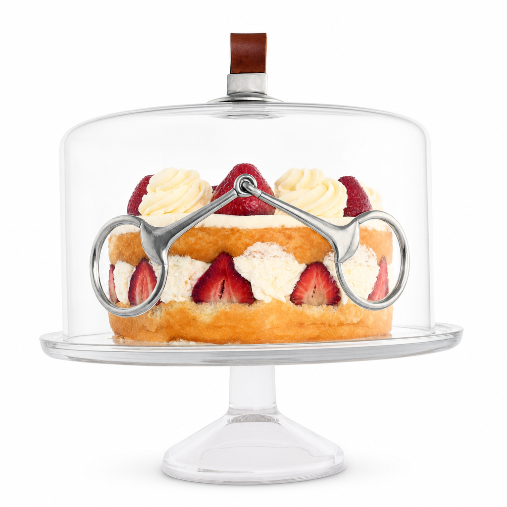 Horse Bit Glass Covered Cake / Dessert Stand 1