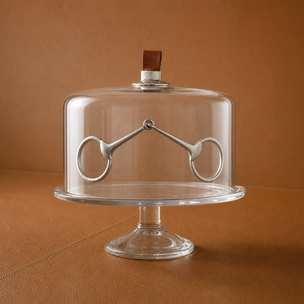 Horse Bit Glass Covered Cake / Dessert Stand 4