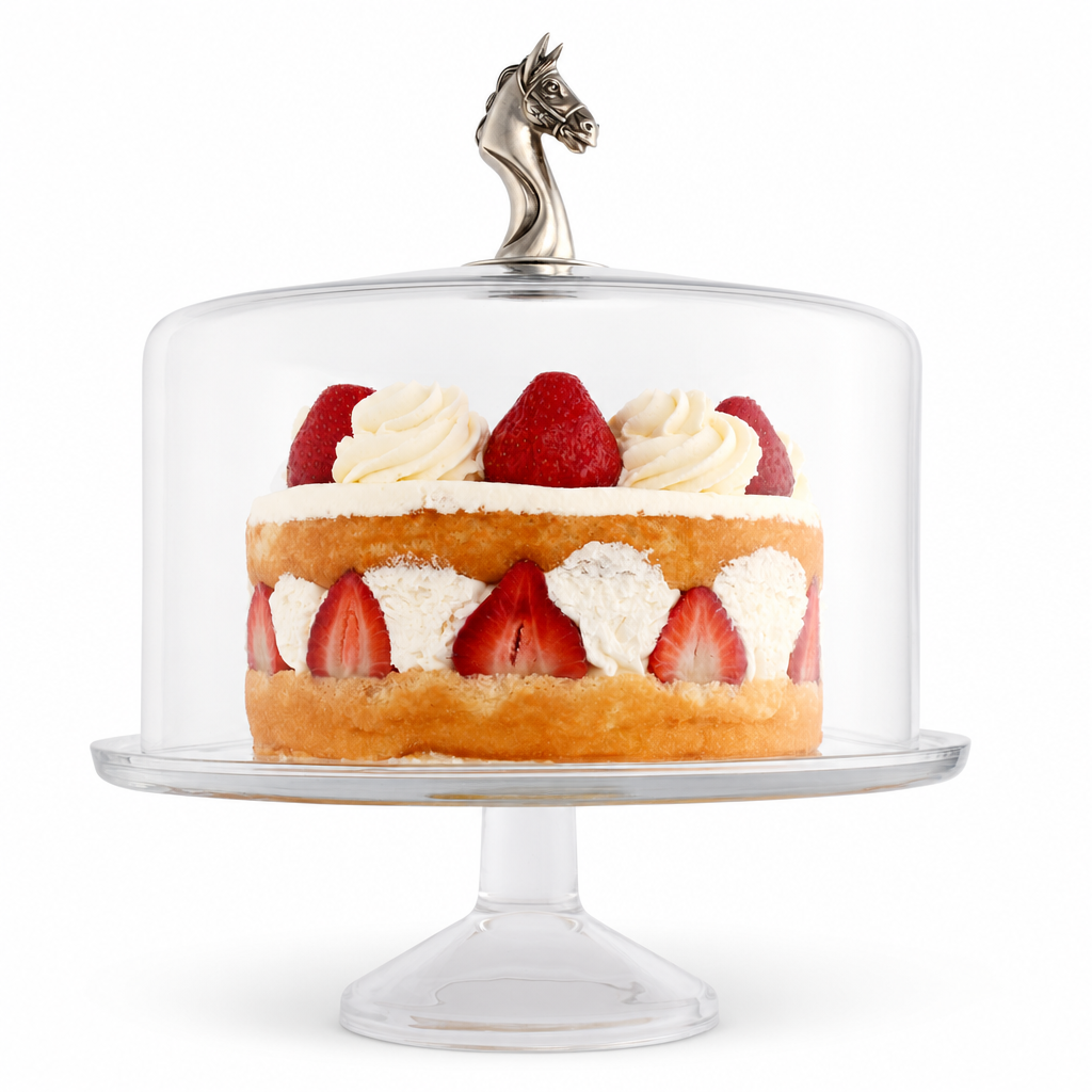 Horse Glass Covered Cake / Dessert Stand 1