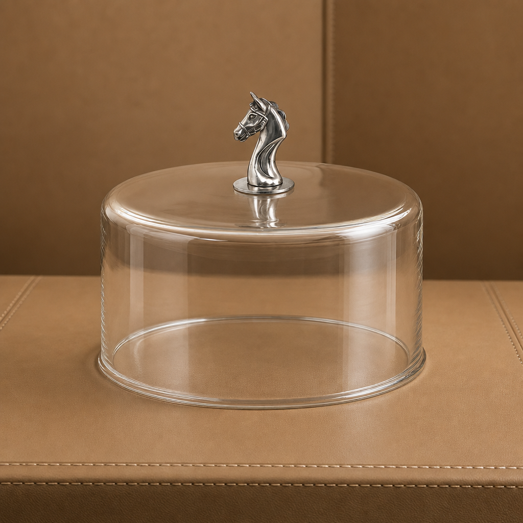 Horse Glass Covered Cake / Dessert Stand 3