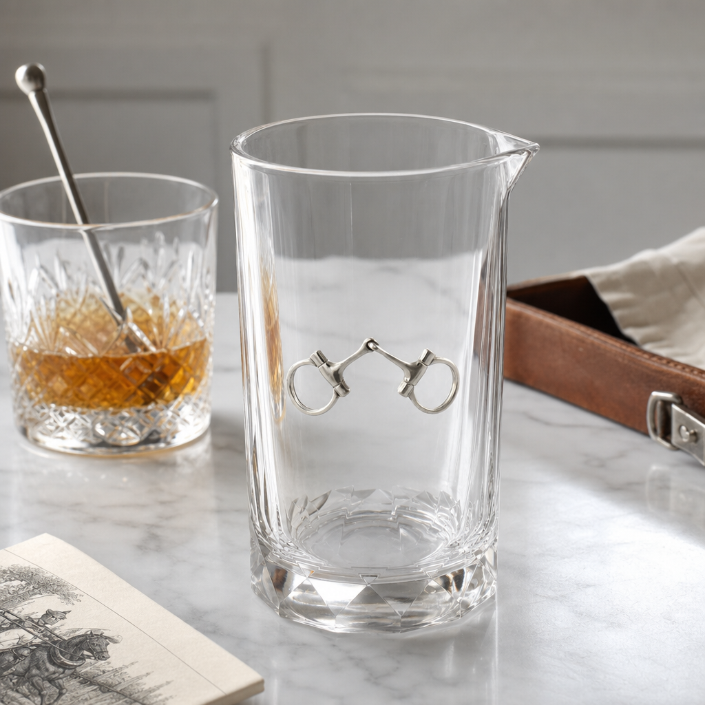 Bit Hatched Bar Glass Mixing Pitcher 7