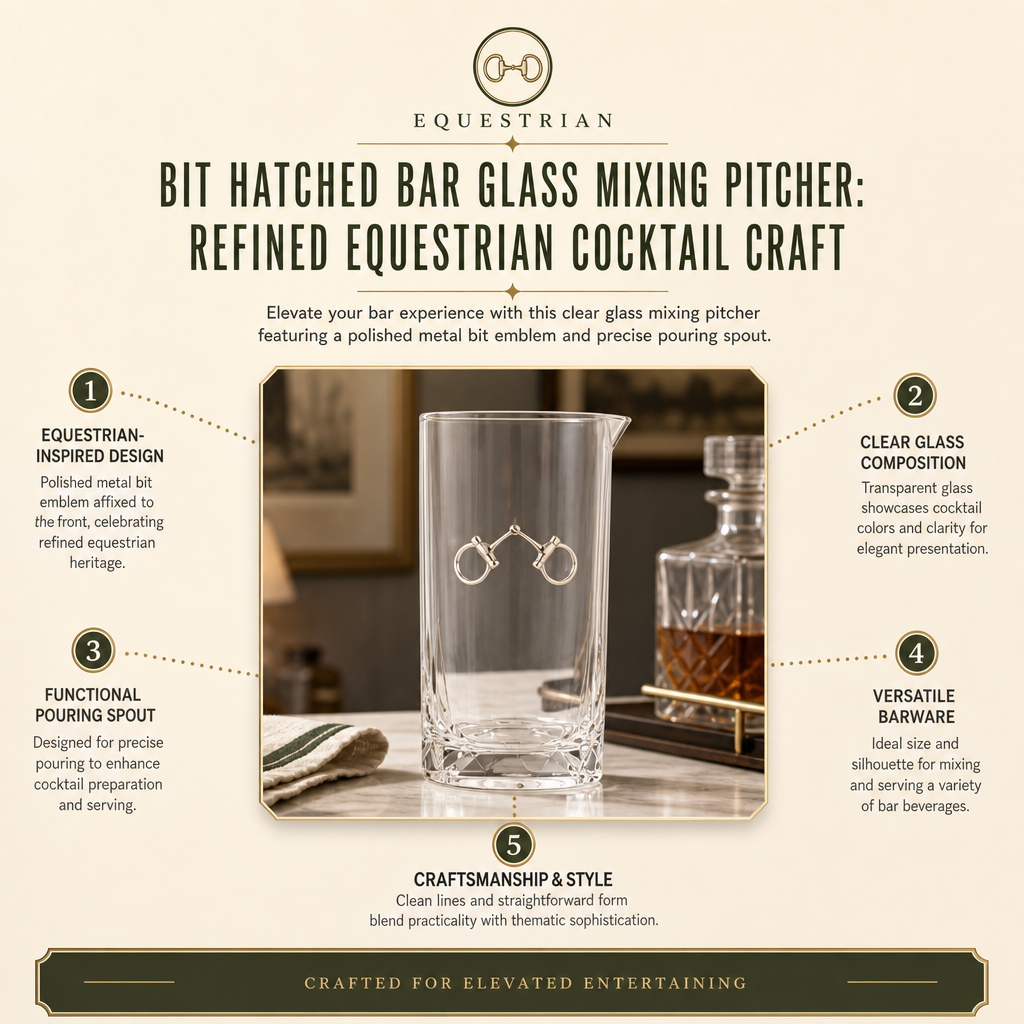Bit Hatched Bar Glass Mixing Pitcher 8