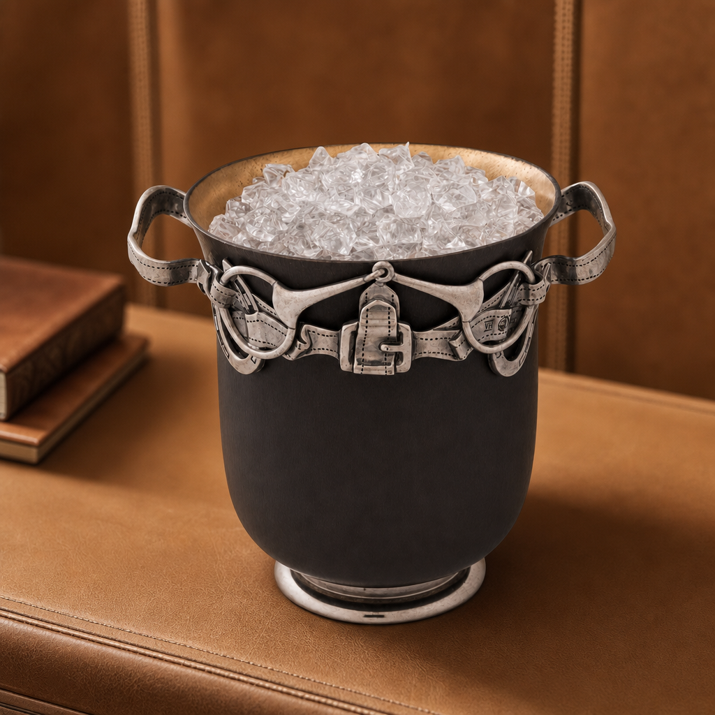 Equestrian Bronze Ice Bucket 3