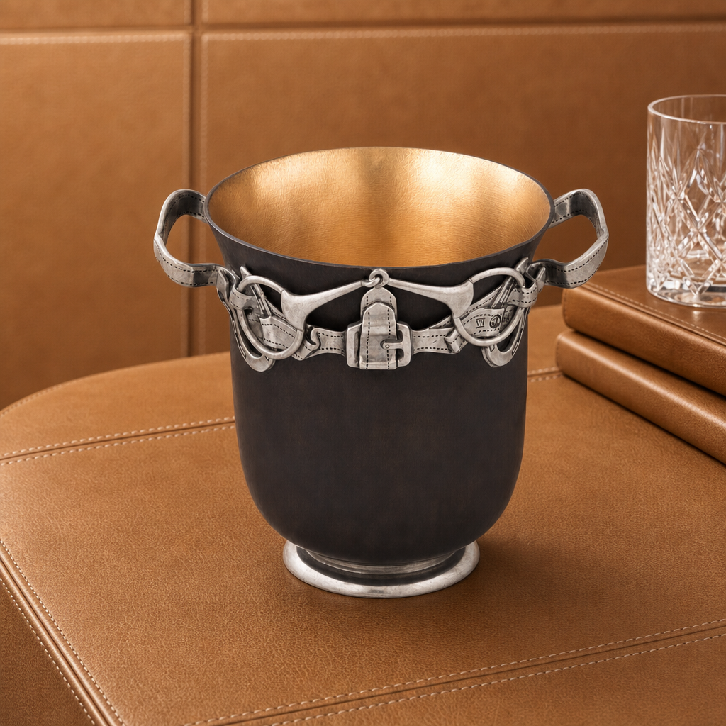 Equestrian Bronze Ice Bucket 4