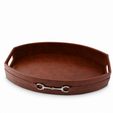 Equestrian Horse Bit Vegan Leather Tray 1