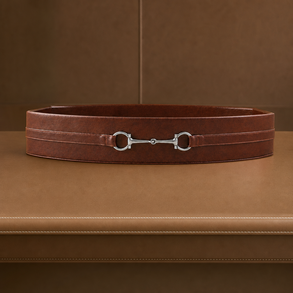 Equestrian Horse Bit Vegan Leather Tray 3