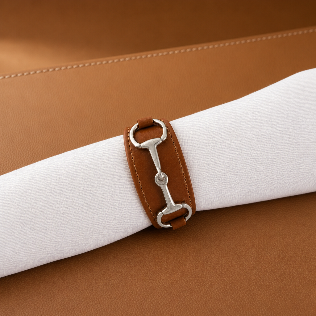 Bit Vegan Leather Napkin Ring 4