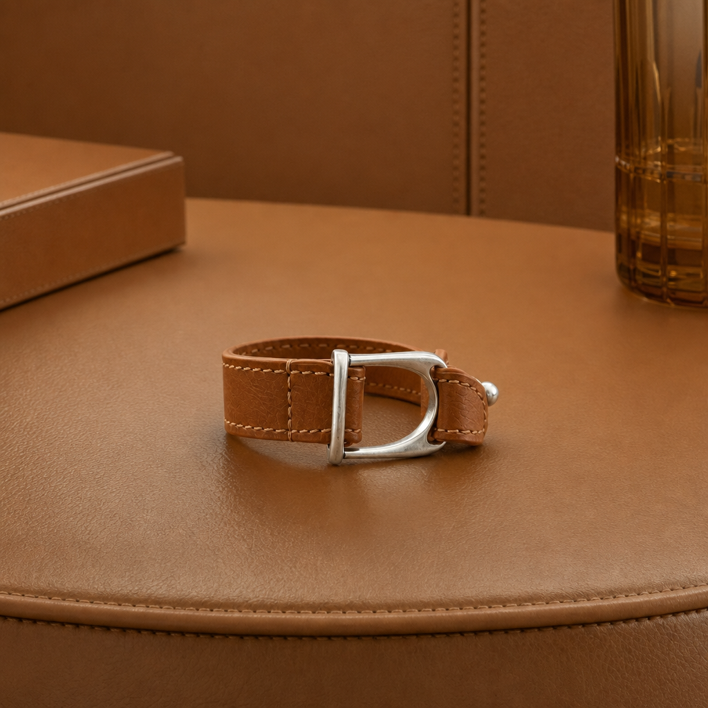 Stirrup Vegan Leather Napkin Ring 1