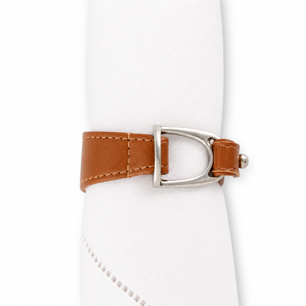 Stirrup Vegan Leather Napkin Ring 10