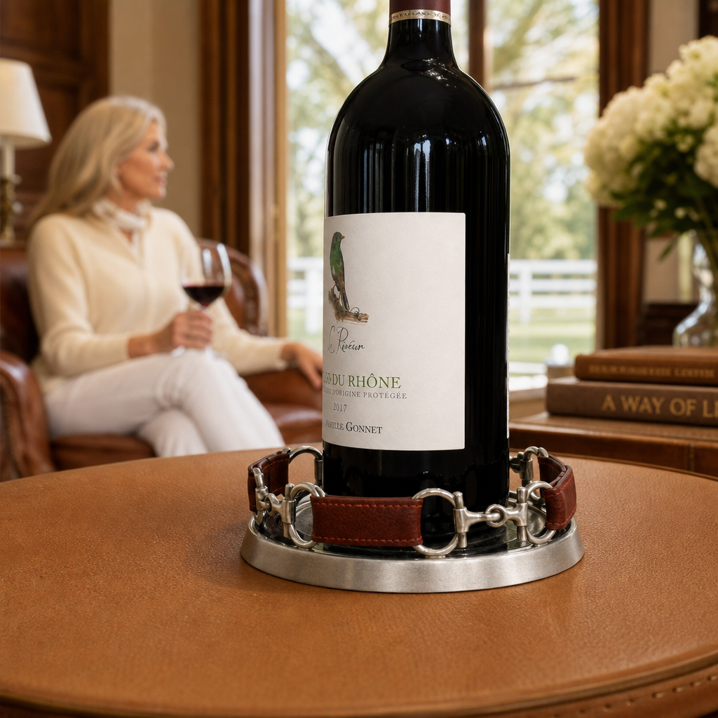 Equestrian Horse Bit Leather Wine Coaster 6