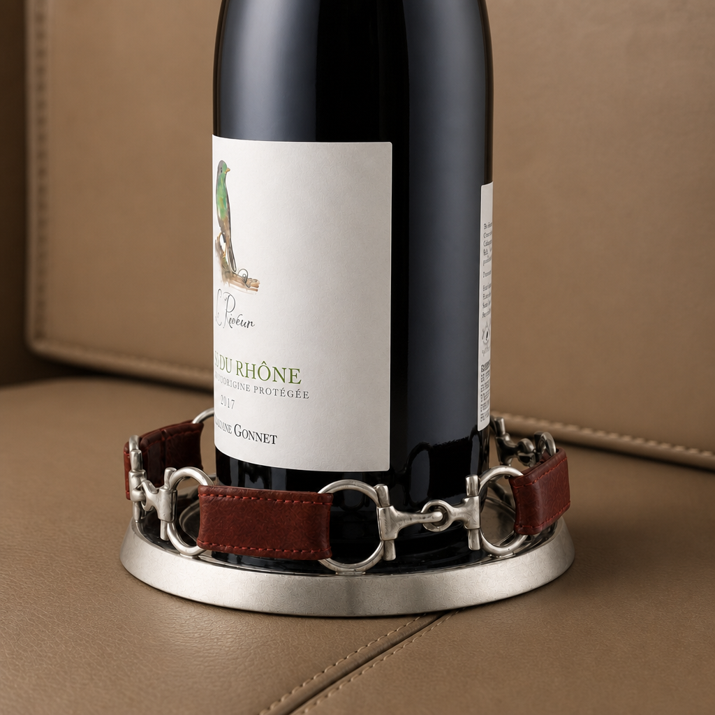 Equestrian Horse Bit Leather Wine Coaster 2