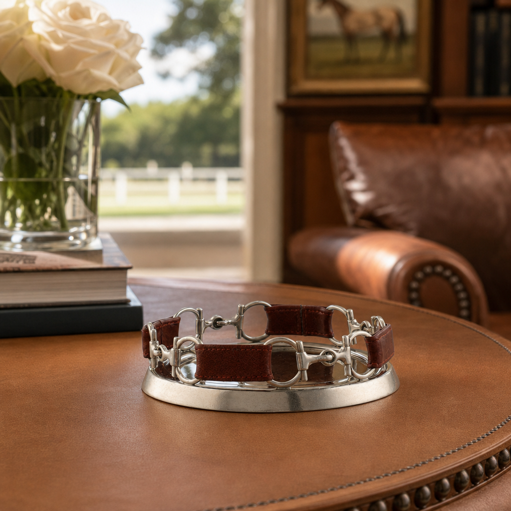 Equestrian Horse Bit Leather Wine Coaster 7