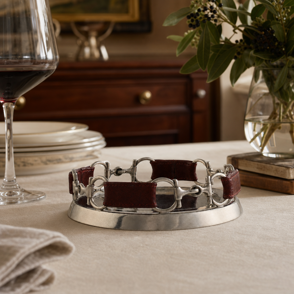 Equestrian Horse Bit Leather Wine Coaster 5