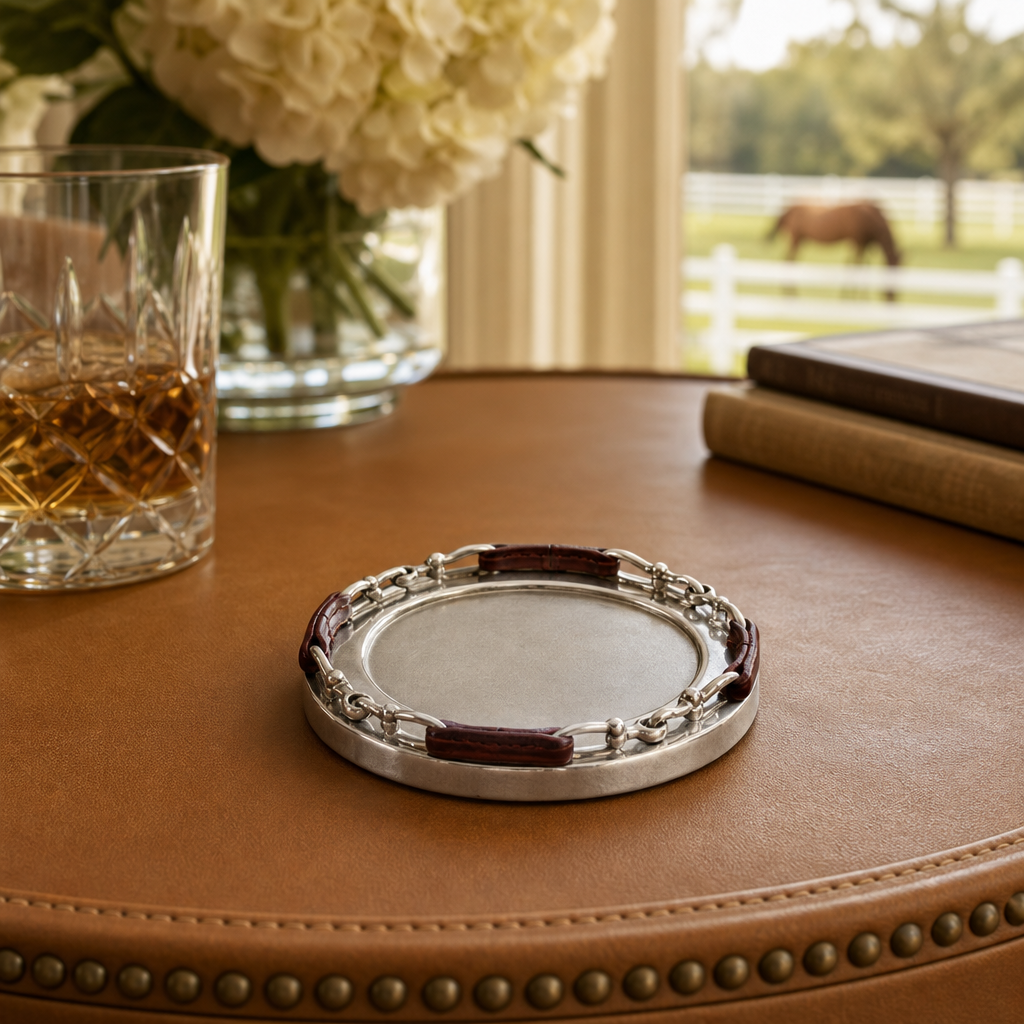 Equestrian Horse Bit Leather Wine Coaster 9