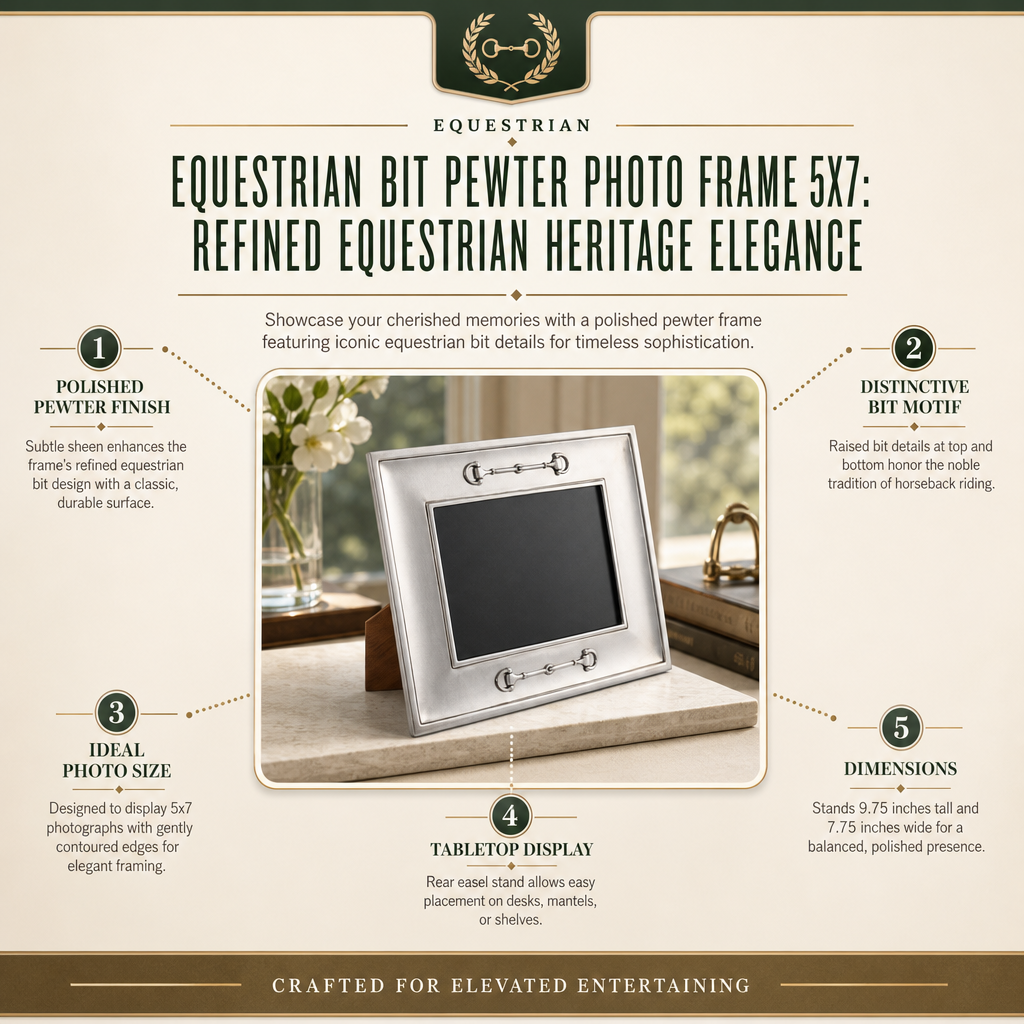Equestrian Bit Pewter Photo Frame 5x7 9