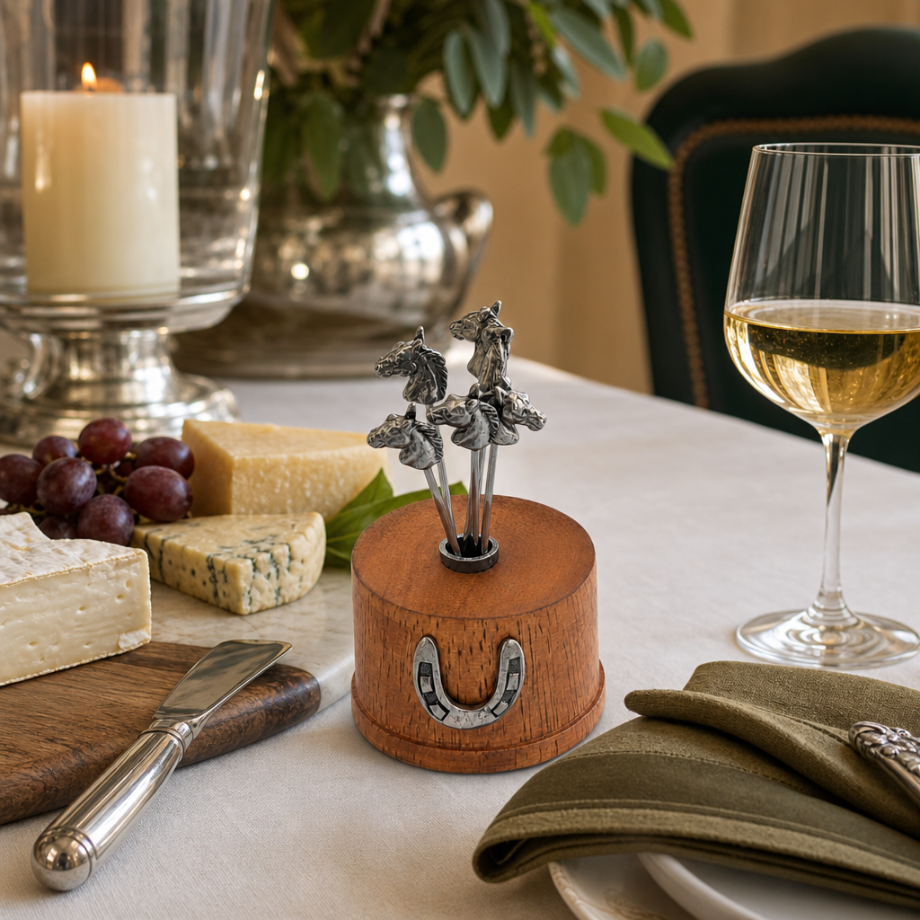 Equestrian Cheese Pick Set 6