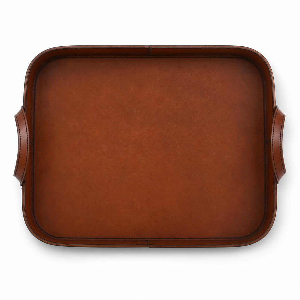 Premium Genuine Leather Bit Serving Tray – Perfect for Entertaining 10