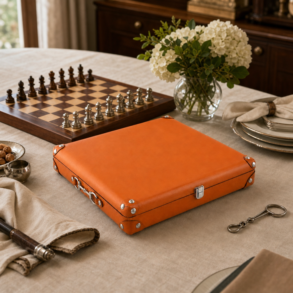 Bit Handle Amber Carriage Chess Set Case 5