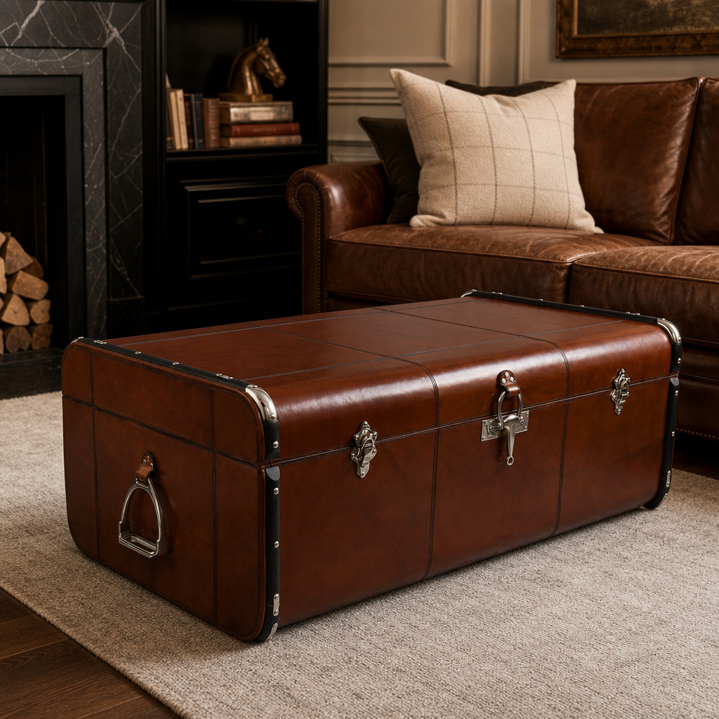 Stirrup Cognac Leather Coffee Table - Small 1 H933BS_1_S.png