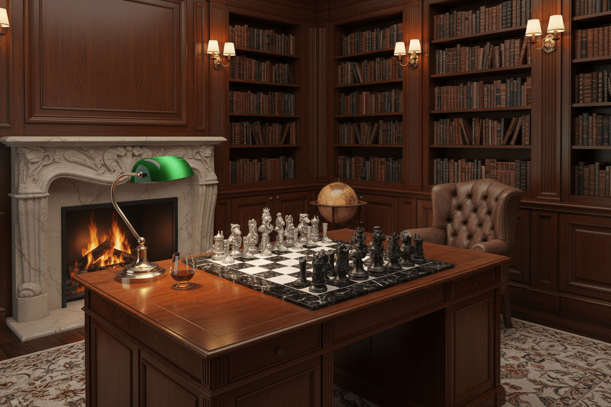 Pewter Equestrian Hunt Chess Pieces