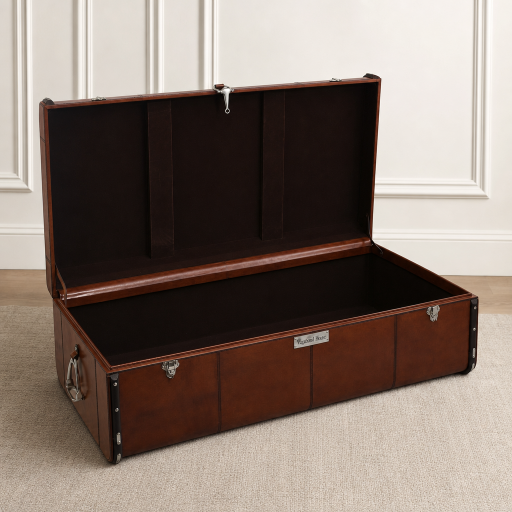Stirrup Cognac Leather Coffee Table - Large 8