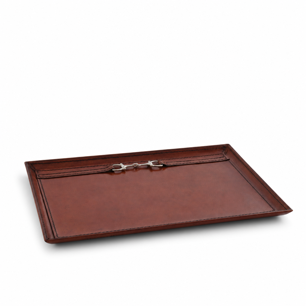 Premium Genuine Leather Equestrian Bit Catchall Tray 1