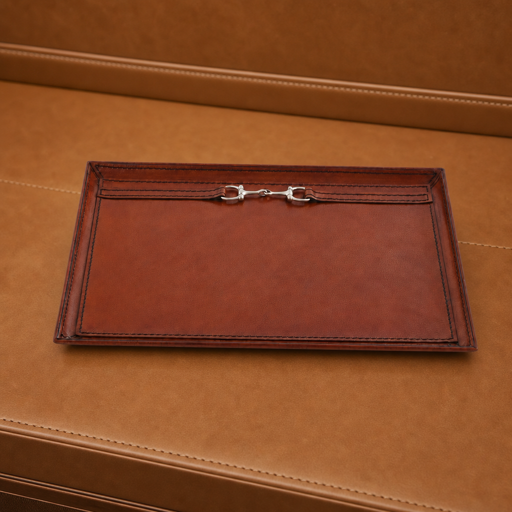 Premium Genuine Leather Equestrian Bit Catchall Tray 3