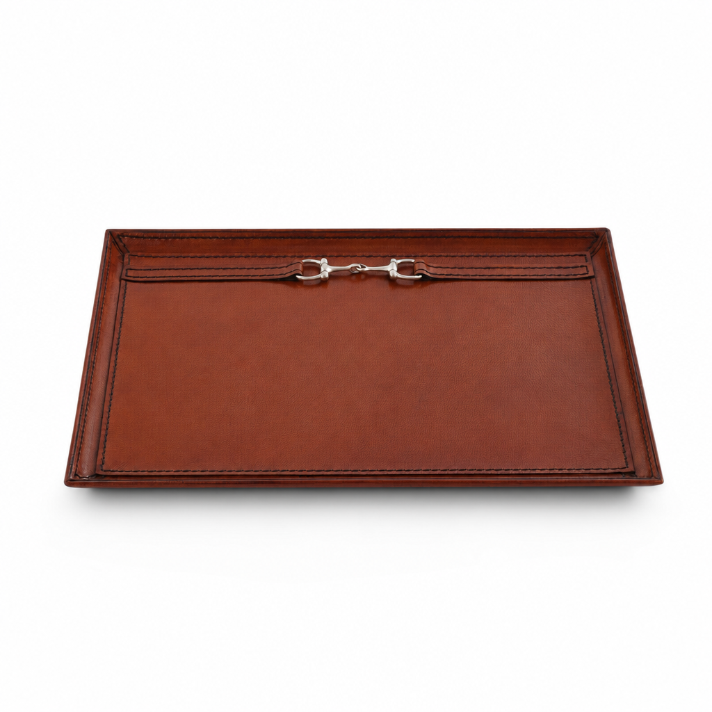Premium Genuine Leather Equestrian Bit Catchall Tray 10