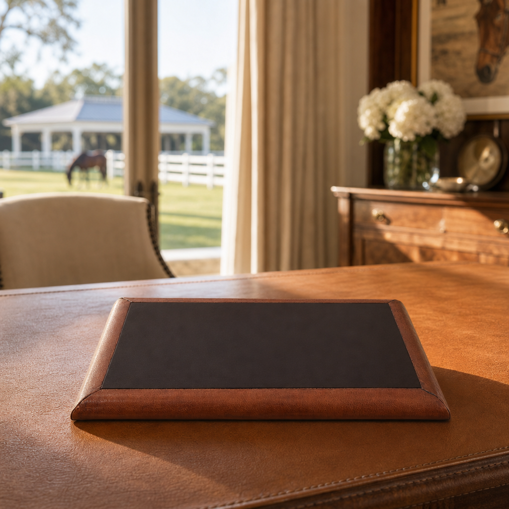 Premium Genuine Leather Equestrian Bit Catchall Tray 8