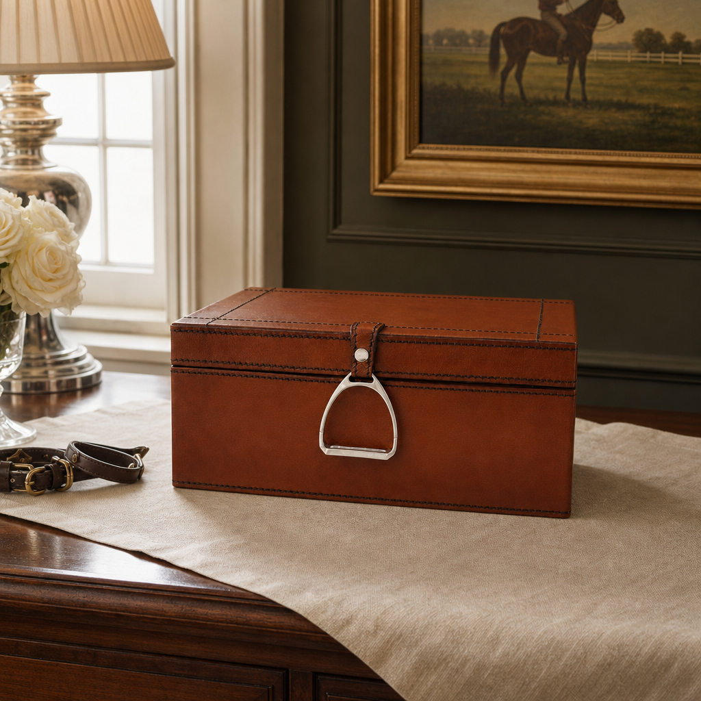 Stirrup Large Leather Box 1