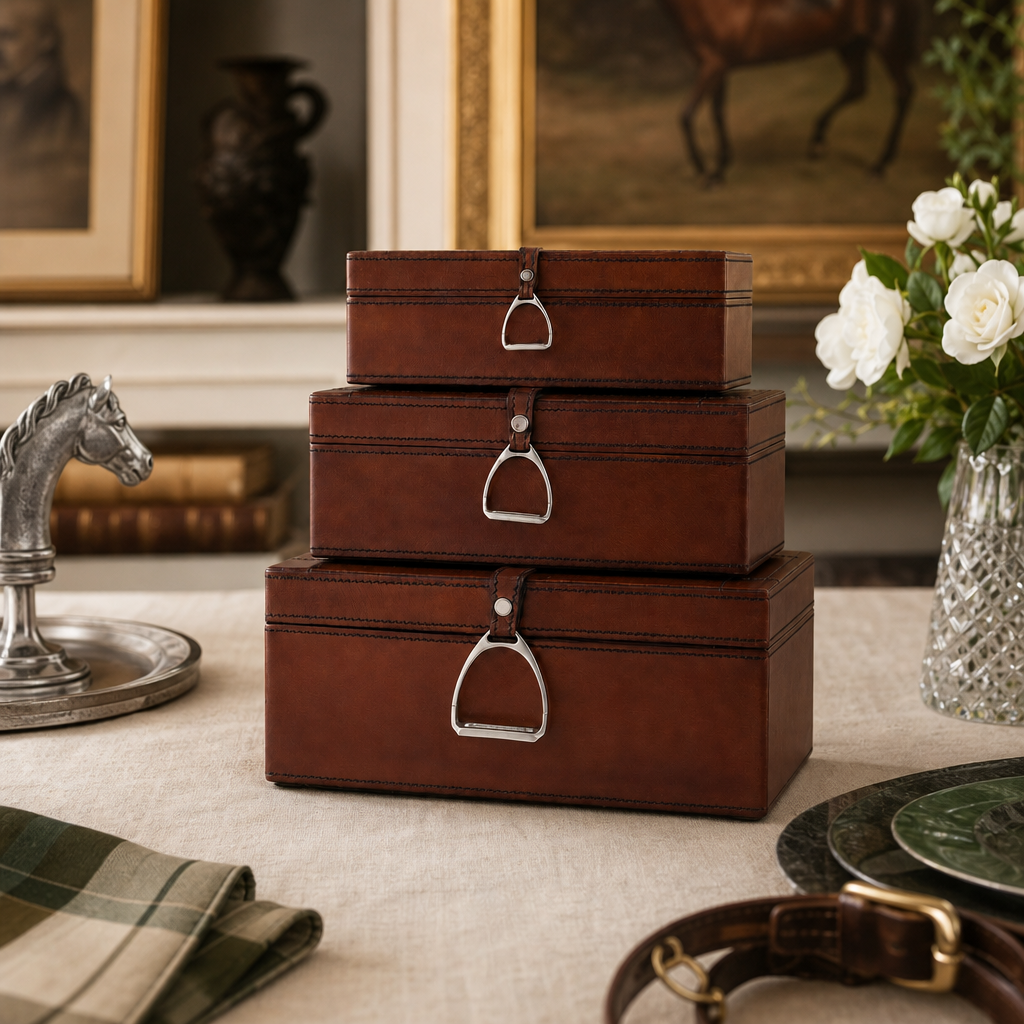 Stirrup Large Leather Box 5